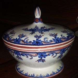 Beautiful Hand-painted Soup/Vegetable terrine